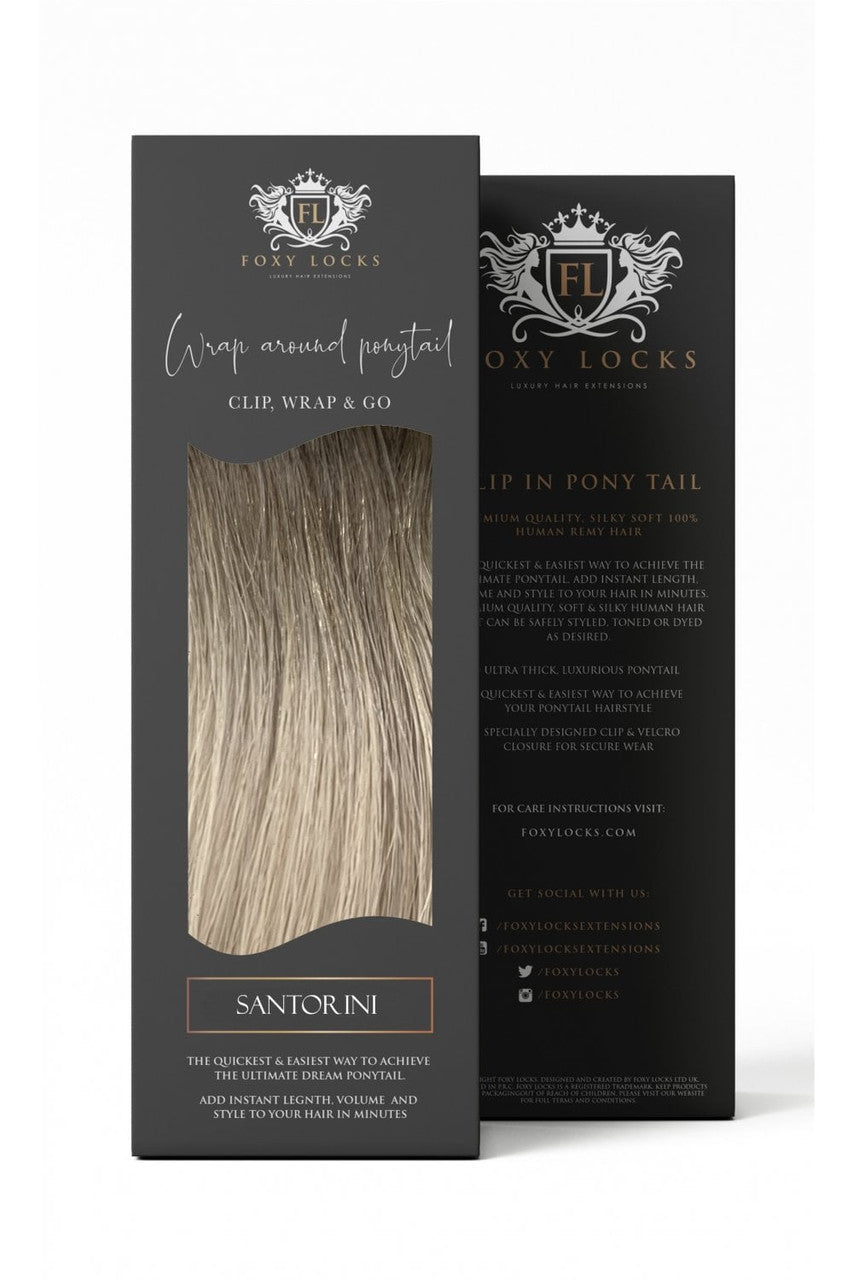 Santorini Blonde - Wrap Ponytail Clip In Hair Extensions 12 / 16 / 22 Inch