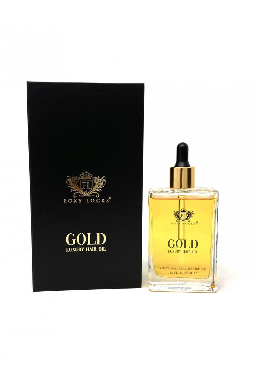 Foxy Locks Luxury GOLD Hair Oil - infused with Argan oil | Collagen | Keratin