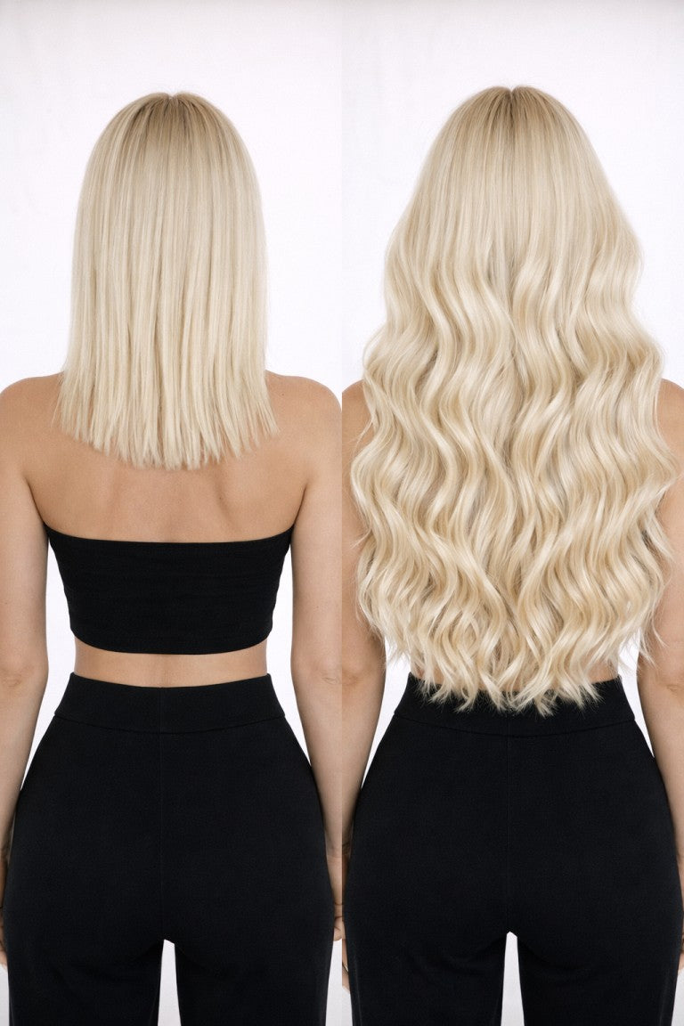 Platinum Blonde - Seamless Clip In Remy Human Hair Extensions | Foxy Locks
