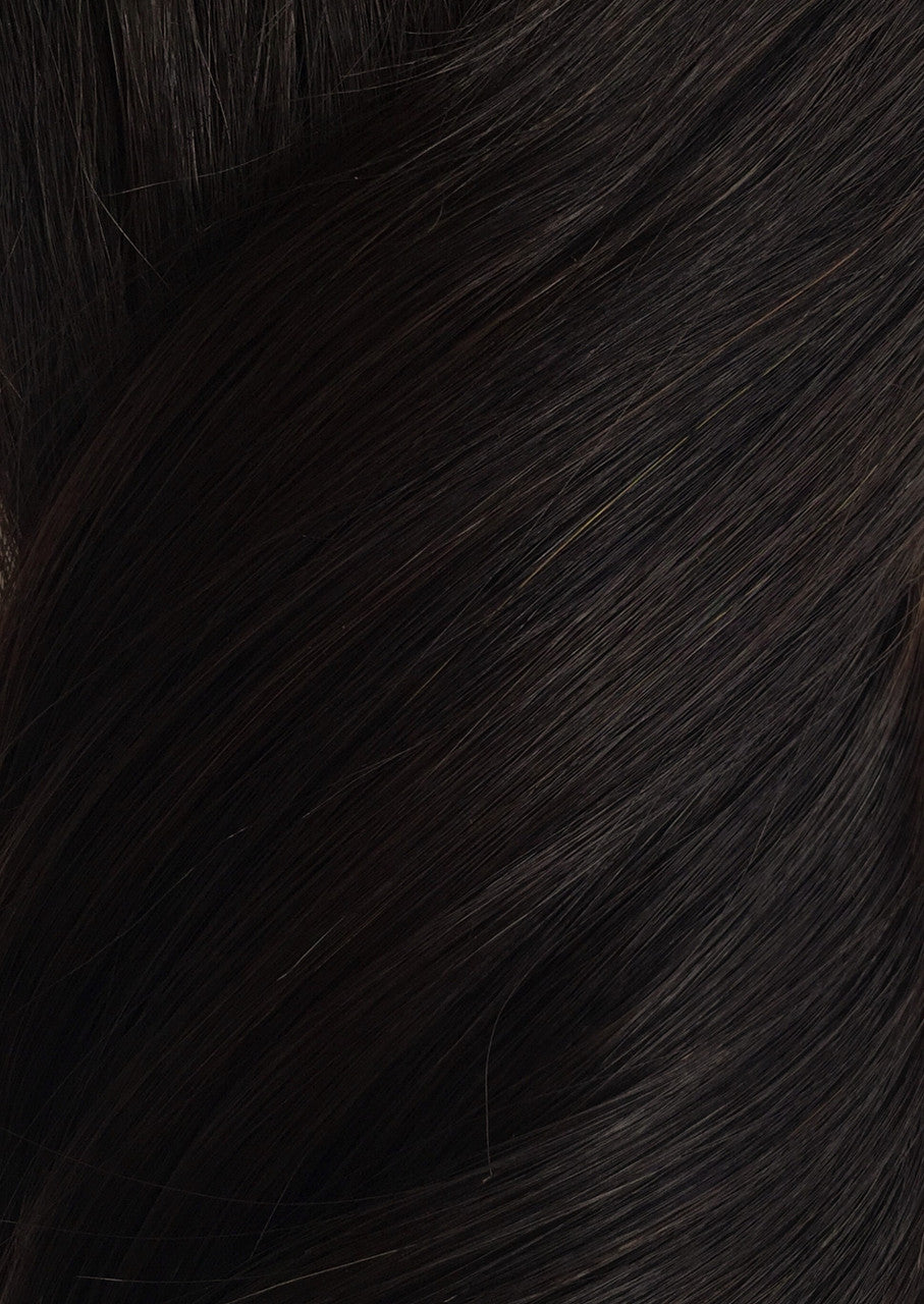 Brown Black - One Weft Volumizer Seamless Clip In Remy Human Hair Extensions | Foxy Locks