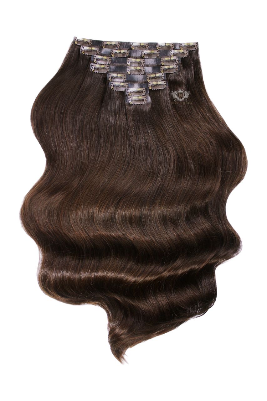 Cocoa - Invisible 20" Deluxe Clip In Remy Human Hair Extensions 200g