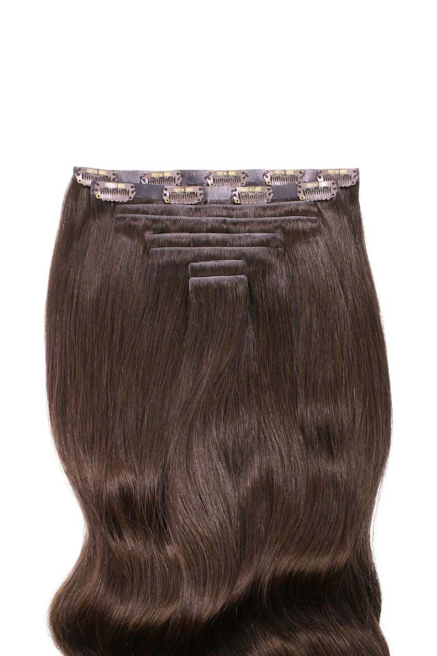 Cocoa - Invisible 20" Deluxe Clip In Remy Human Hair Extensions 200g