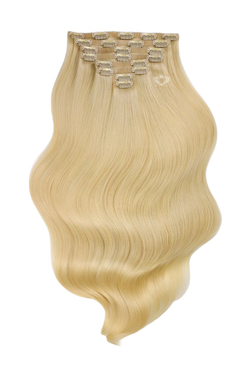 Hollywood Blonde - Invisible 20" Deluxe Clip In Remy Human Hair Extensions 200g