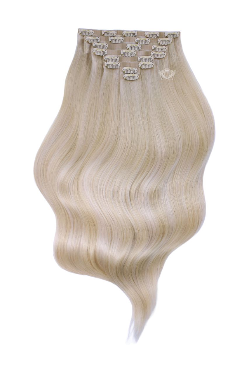 Iced Latte - Invisible 20" Deluxe Clip In Remy Human Hair Extensions 200g