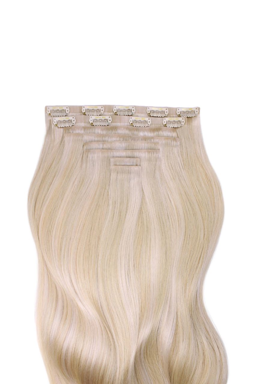 Iced Latte - Invisible 20" Deluxe Clip In Remy Human Hair Extensions 200g