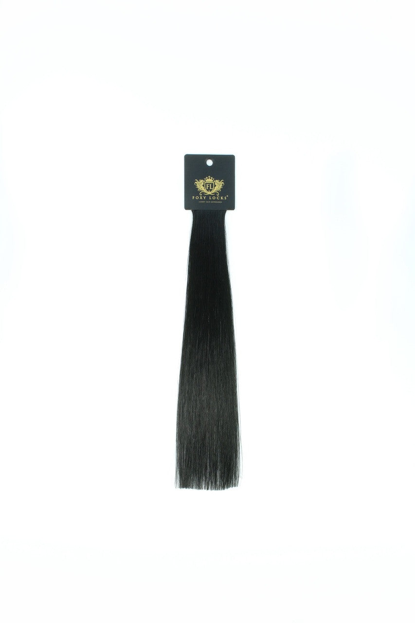 Jet Black | Foxy Locks Hair Extensions - Single Piece Colour Swatch