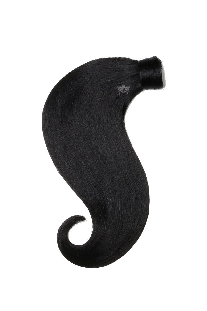 Jet Black - Wrap Ponytail Clip In Hair Extensions 12 / 16 / 22 Inch