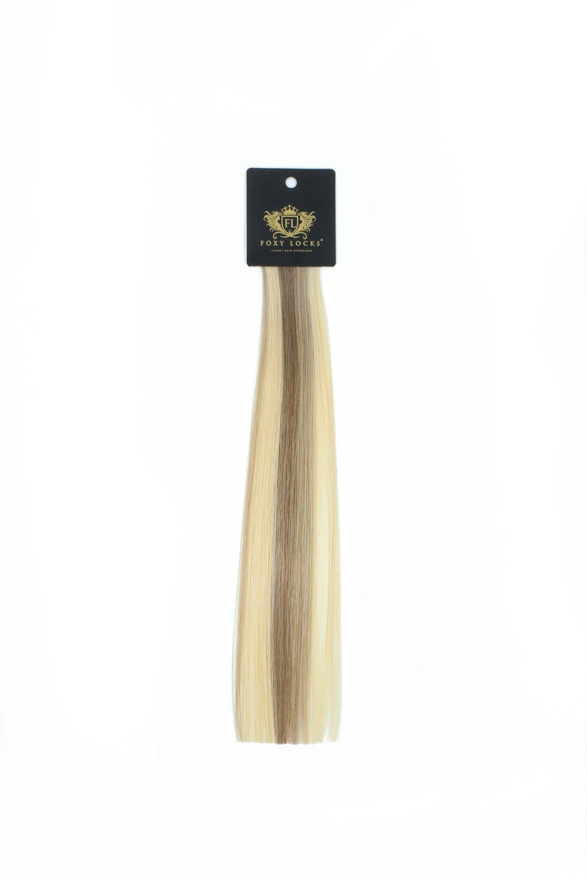 Latte  Blonde | Foxy Locks Hair Extensions - Single Piece Colour Swatch