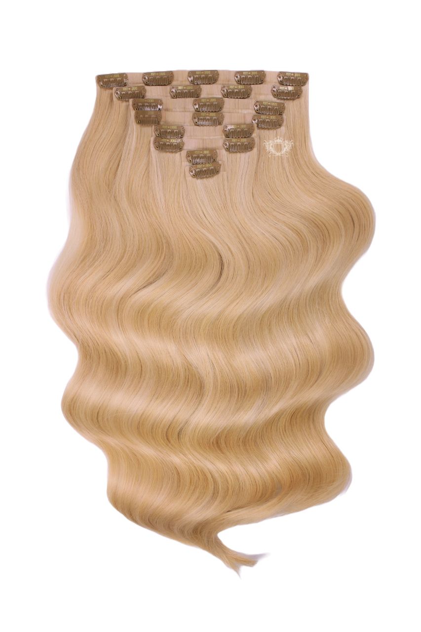 Sandy Blonde - Invisible 20" Deluxe Clip In Remy Human Hair Extensions 200g