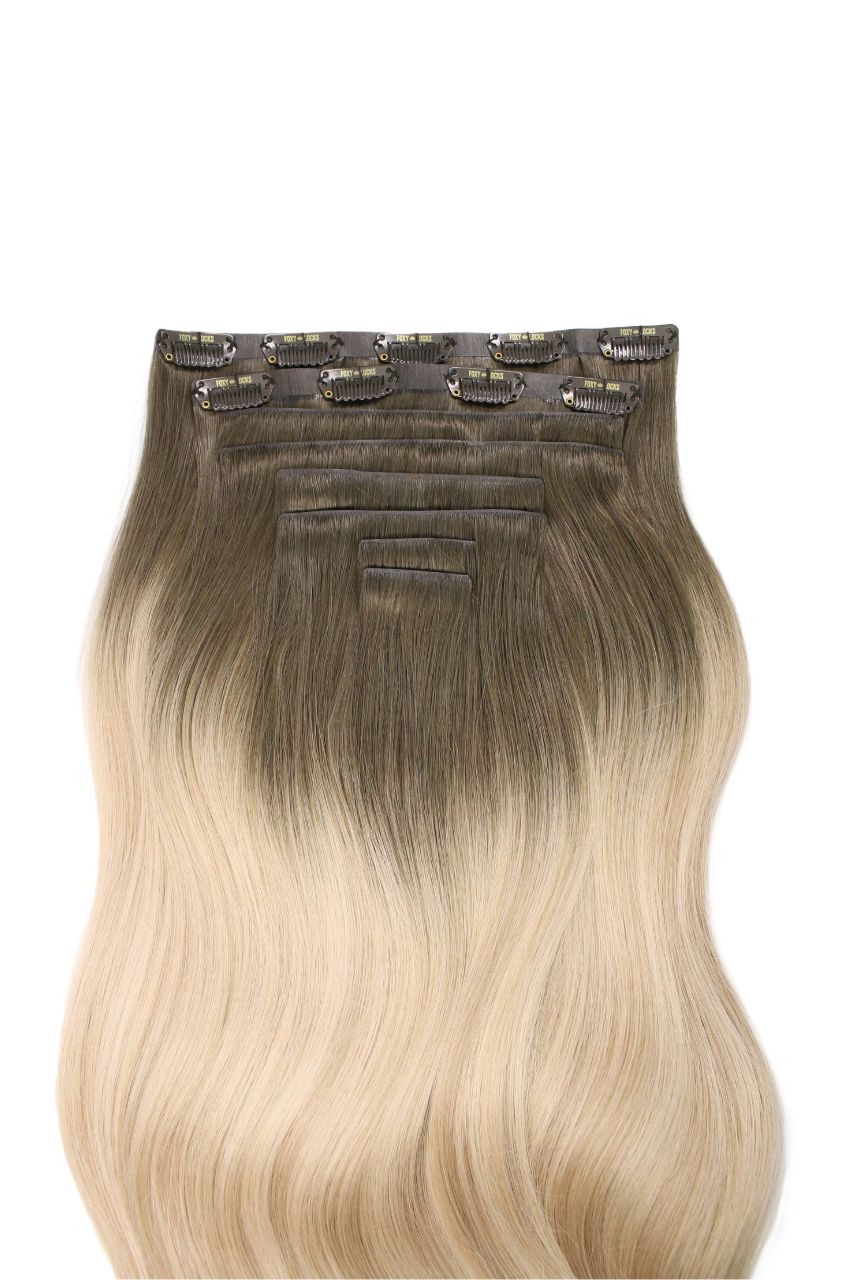 Santorini Blonde - Invisible 20" Deluxe Clip In Remy Human Hair Extensions 200g
